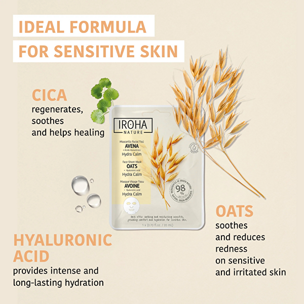 Zklidňující maska Oats Hydra Calm Face Sheet Mask 20 ml