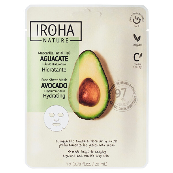 Plátýnková maska Avocado Face Sheet Mask 20 ml