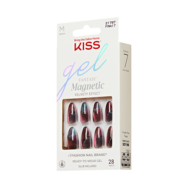 Umělé nehty Gel Fantasy Magnetic - Moonlit Veil 28 ks