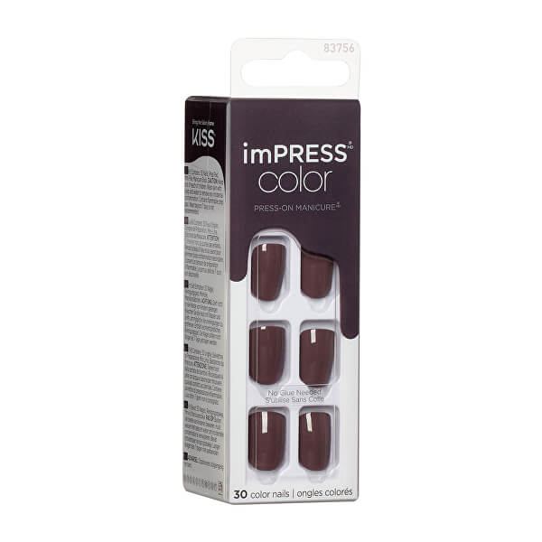 Öntapadó körmök imPRESS Color Try Gray 30 db