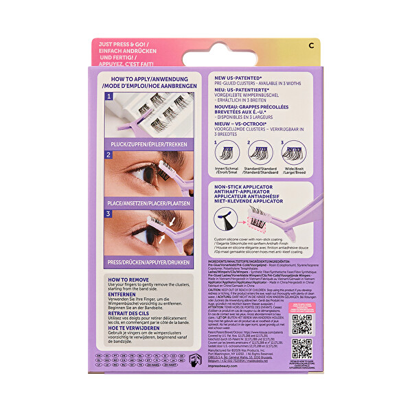 Trsové řasy imPRESS Press on Falsies Kit 01