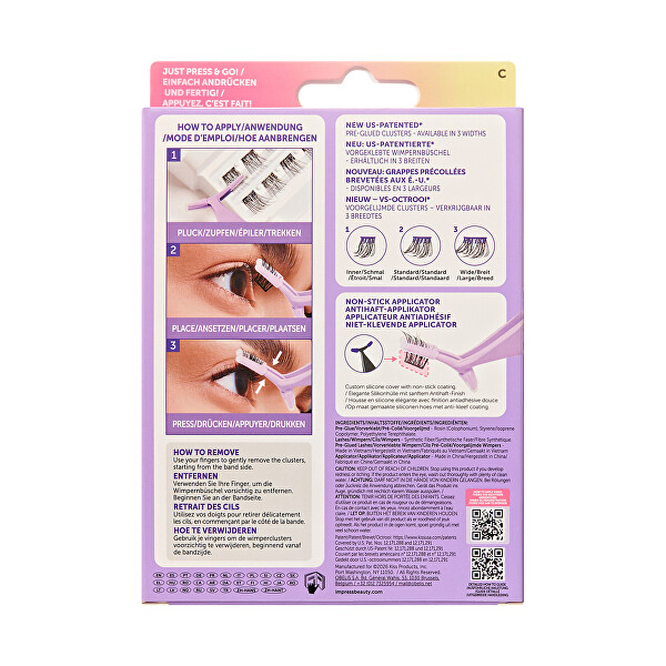 Umělé řasy imPRESS Press on Falsies Kit 02C