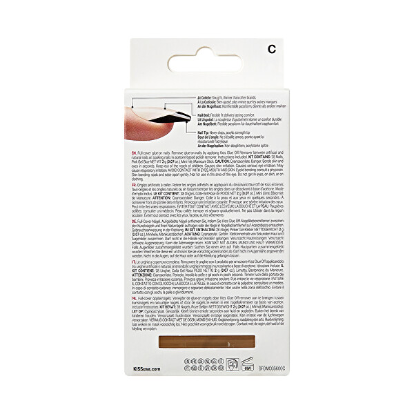 Umělé nehty Salon Acrylic French Color - Catchy 28 ks