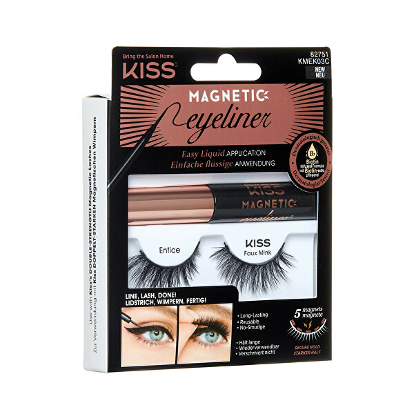 Gene magnetice artificiale cu linii de ochi Eyelash Kit 03 (Magnetic Eyeliner)