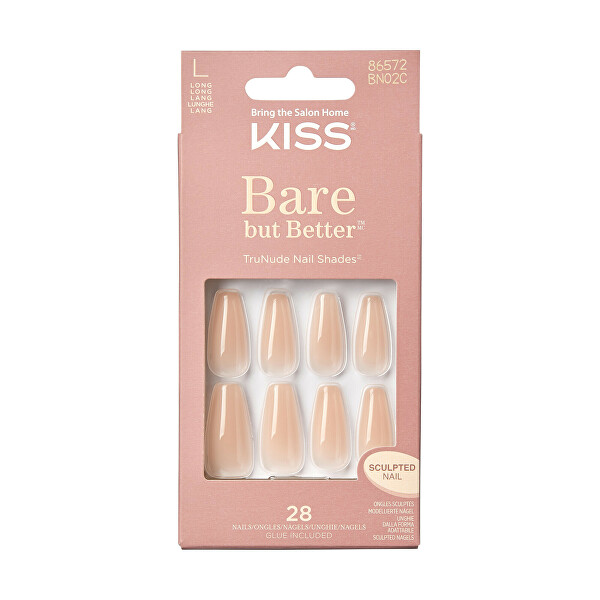Unghie adesive Bare but Better Nails - Nude Drama 28 pz