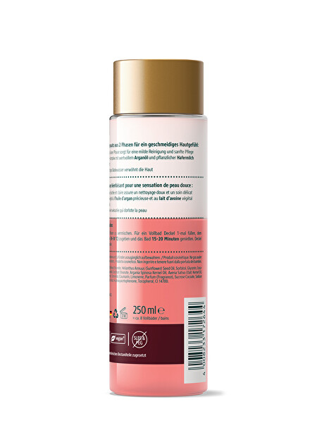 Dvojfázový olej do kúpeľa s arganovým olejom a ryžovým mliekom (Argan Oil & Oat Milk Bath) 250 ml