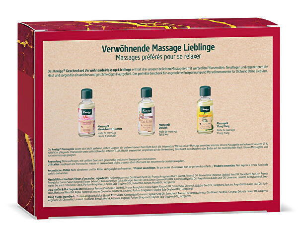 Set regalo di oli da massaggio 3 x 20 ml