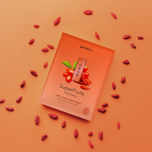 Anti-aging plátýnková maska Superfruits Goji (Anti-Aging Sheet Mask) 25 g