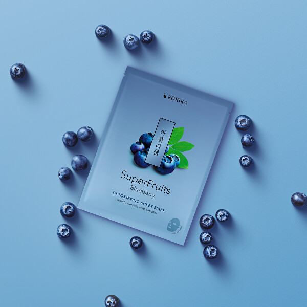 Detoxikační plátýnková maska Superfruits Borůvka (Detoxifying Sheet Mask) 25 g