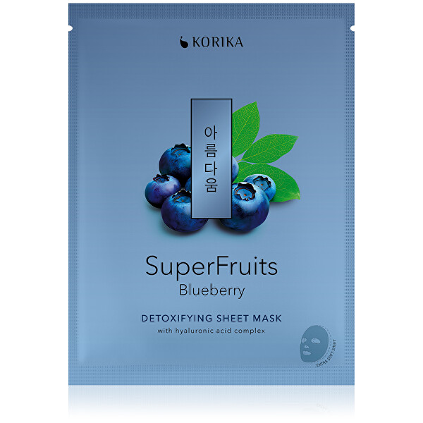 Detoxikační plátýnková maska Superfruits Borůvka (Detoxifying Sheet Mask) 25 g