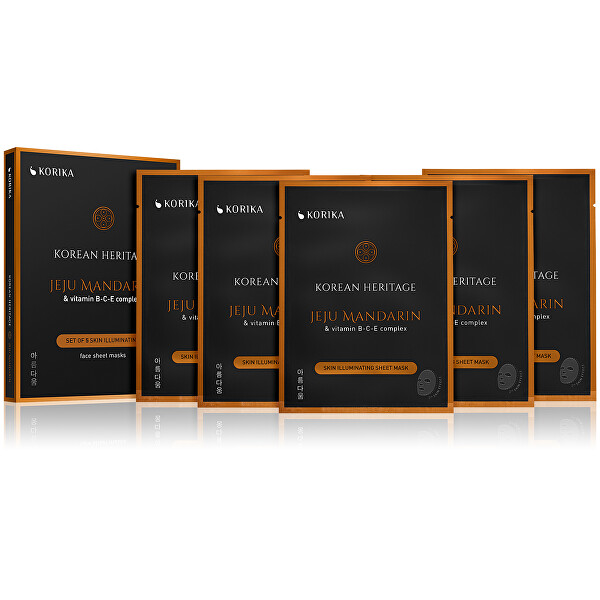 Sada rozjasňujících plátýnkových masek Korean Heritage 5 × 25 g