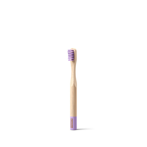 Dětský bambusový zubní kartáček fialový