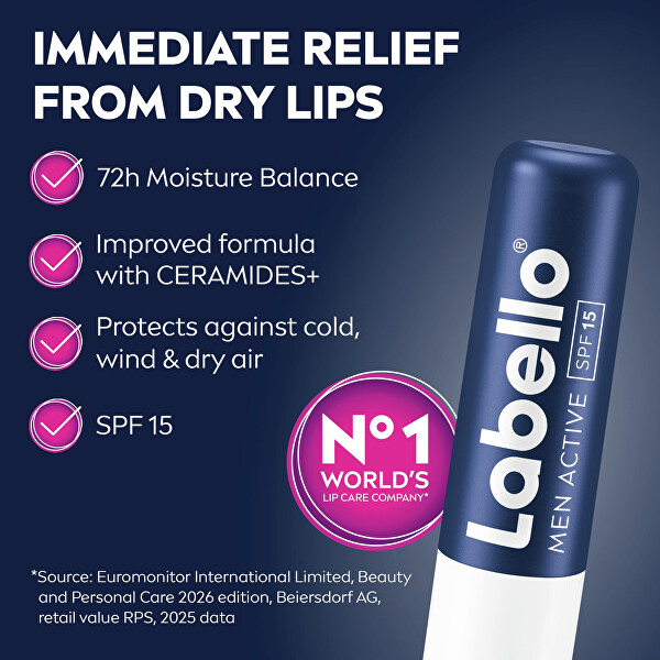 Balzám na rty pro muže SPF 15 Men Active Lip Balm 4,8 g