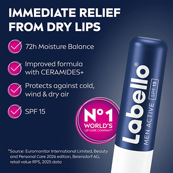 Balzám na rty pro muže SPF 15 Men Active Lip Balm 4,8 g