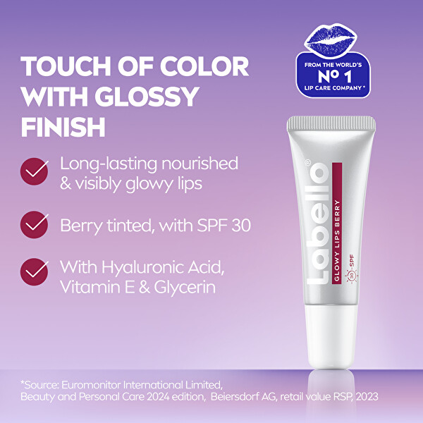 Balzám na rty SPF 30 Glowy Lips Berry 10 ml