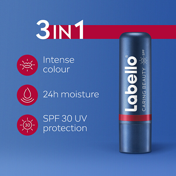 Balzám na rty SPF 30 Red Caring Beauty Lip & Cheek 4,8 g