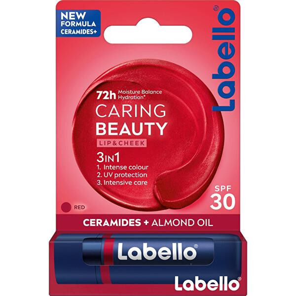 Balzám na rty SPF 30 Red Caring Beauty Lip & Cheek 4,8 g