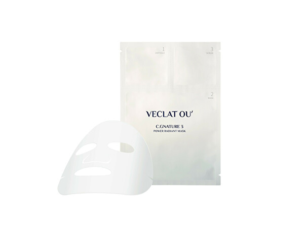Třífázová rozjasňující pleťová maska Veclat Ou (3Step Power Radient Mask) 4 ks
