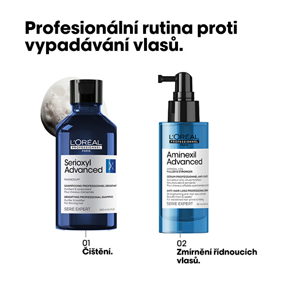 Aktivační sérum proti padání vlasů Aminexil Advanced Fuller & Stronger Strengthening (Anti-Hair Loss Activator Serum) 90 ml