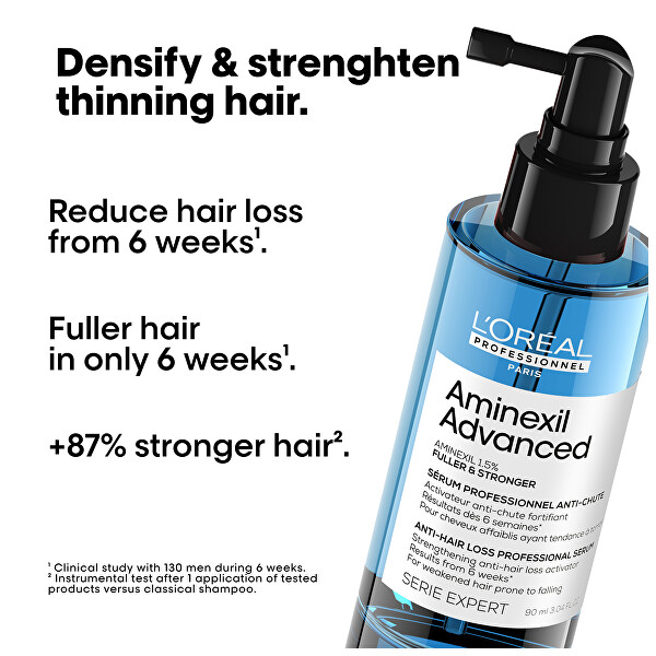 Ser activator împotriva căderii părului Aminexil Advanced Fuller & Stronger Strengthening (Anti-Hair Loss Activator Serum) 90 ml