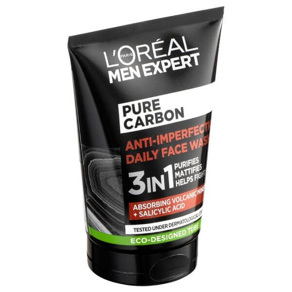 Čisticí gel s aktivním uhlím Men Expert Pure Carbon (Purifying Daily Face Wash) 100 ml