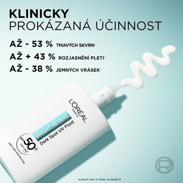 Denní Anti-UV fluid proti tmavým skvrnám Bright Reveal SPF 50+ (Dark Spot UV Fluid) 50 ml