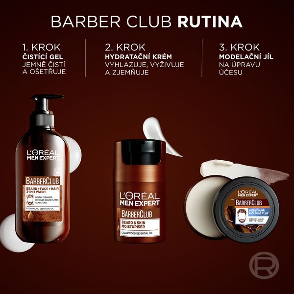 Hydratační krém na vousy a pokožku Men Expert Barber Club (Beard & Skin Moisturiser) 50 ml