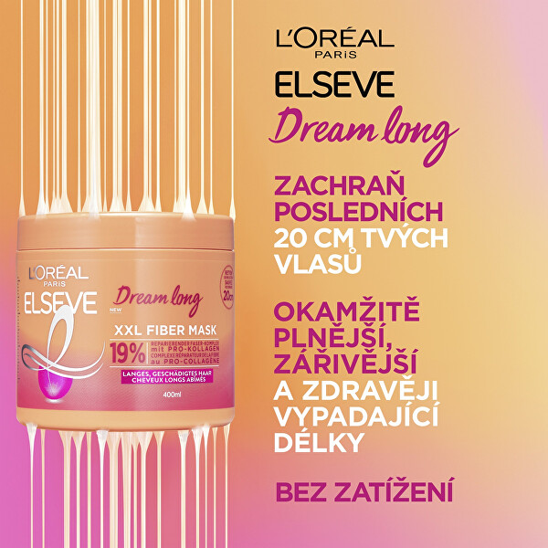 Obnovující maska na vlasy Elseve Dream Long XXL Fiber (Mask) 400 ml