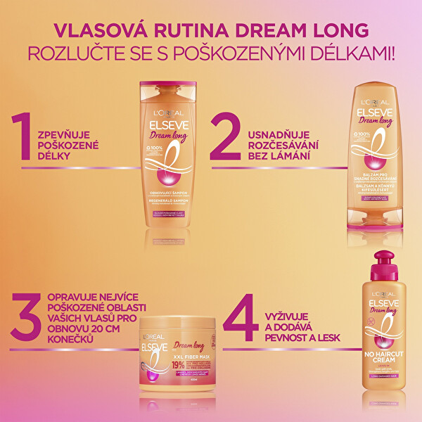 Obnovujúca maska na vlasy Elseve Dream Long XXL Fiber (Mask) 400 ml