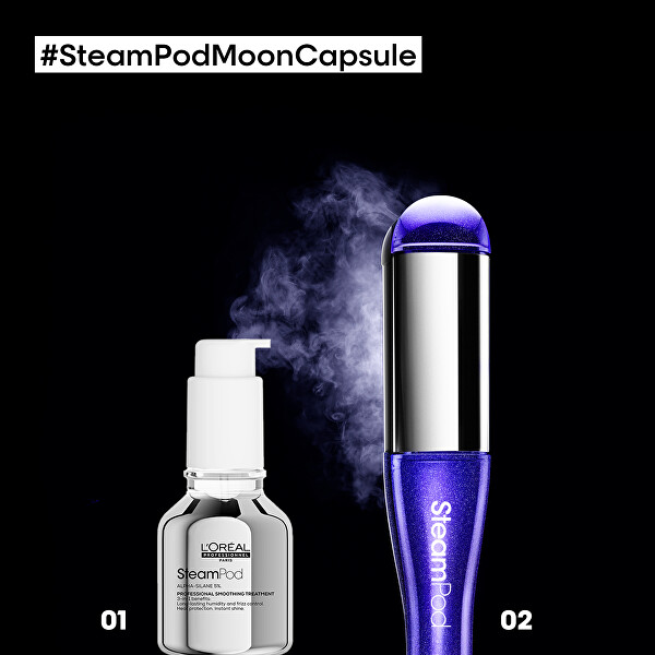 Professzionális gőzölős hajvasaló SteamPod 4 Moon Capsule
