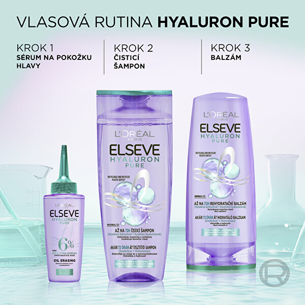 Sérum na mastnou pokožku hlavy Elseve Hyaluron Pure Oil Erasing 102 ml