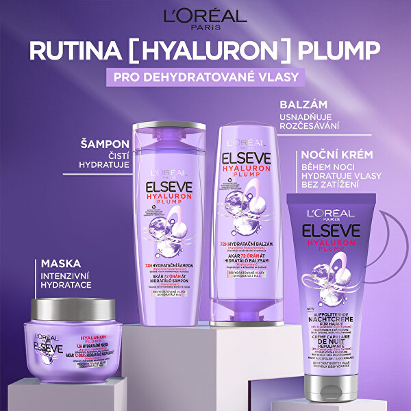 Vyplňující noční krém na vlasy Elseve Hyaluron Plump (Plumping Night Cream) 200 ml