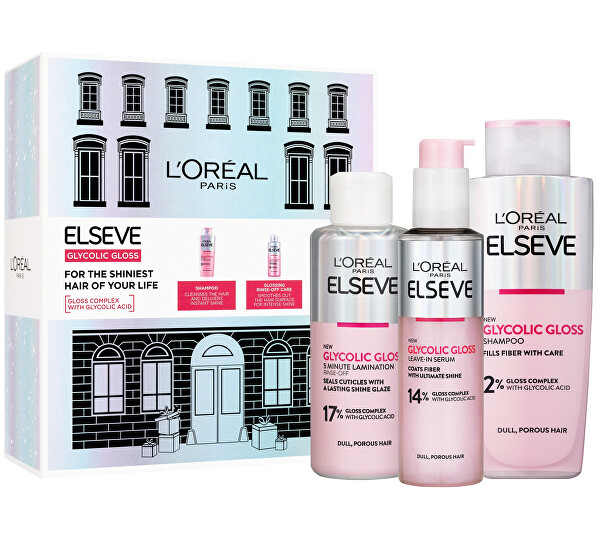 Set regalo per la cura di capelli con acido glicolico Glycolic Gloss