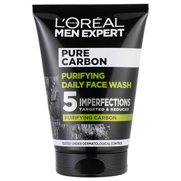 Gel de curățare cu cărbune activ Men Expert Pure Carbon (Purifying Daily Face Wash) 100 ml