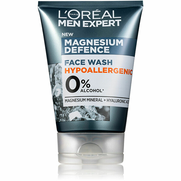 Gel de curățare pentru față Men Expert Magnesium Defense (Face Wash) pentru piele sensibilă 100 ml