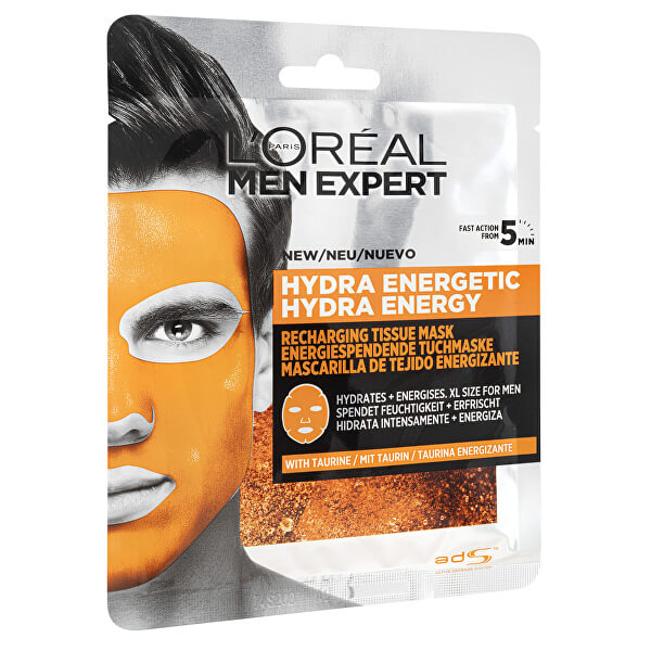 Mască hidratantă textilă pentru bărbați Men Expert Hydra Energetic 32 g