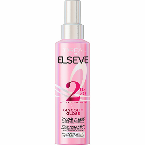 Bezoplachové sérum pro okamžitý lesk vlasů Elseve Glycolic Gloss 150 ml