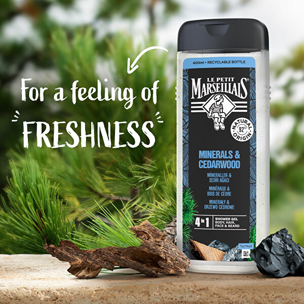 Sprchový gel 4 v 1 Minerals & Cedarwood Shower Gel 400 ml