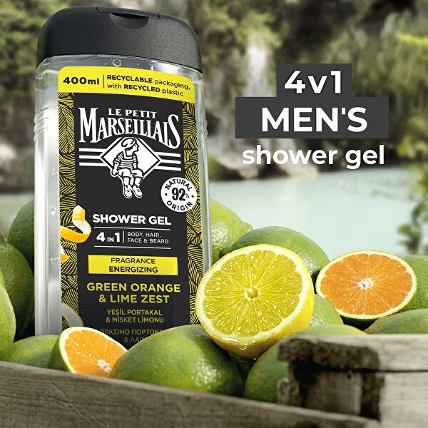 Sprchový gél na telo, tvár, vlasy a fúzy Green Orange & Lime Zest 400 ml