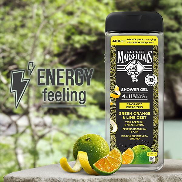 Sprchový gél na telo, tvár, vlasy a fúzy Green Orange & Lime Zest 400 ml