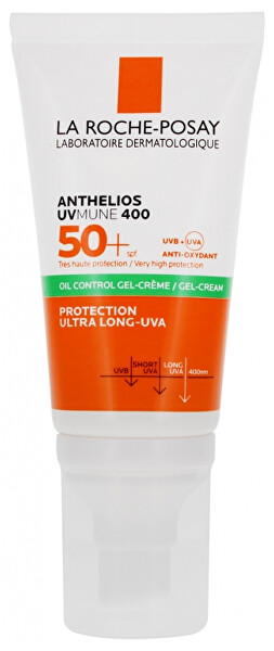 Crema gel protectoare mat SPF 50+ Anhelios UVMune 400 (Oil Control Gel Cream) 50 ml