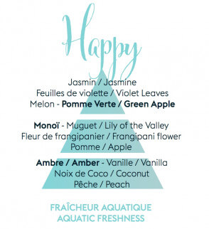 Diffúzor utántöltő Aroma Happy Friss víz Fraicheur Aquatique (Bouquet Recharge/Refill) 200 ml