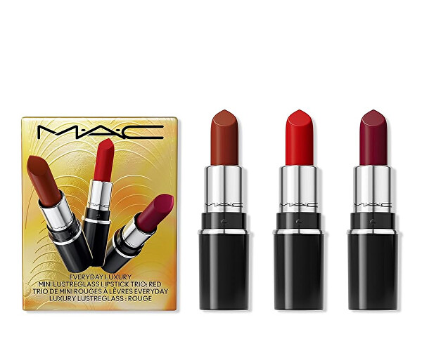 Sada na rty Everyday Luxury Mini Lustreglass Red (Lipstick Trio)
