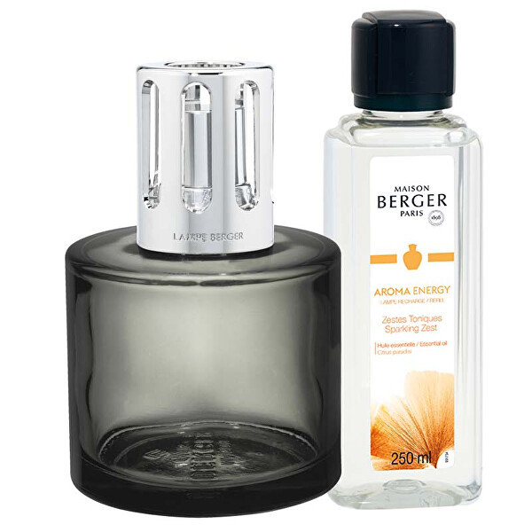 Set regalo lampada catalitica Aroma Energy grigio + ricarica Tonico fresco 250 ml