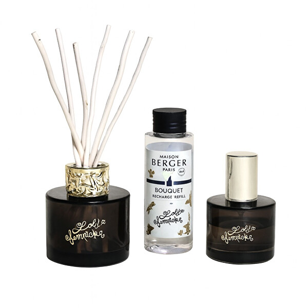 Dárková sada mini difuzér Lolita Lempicka černý + náplň a bytový sprej Lolita Lempicka