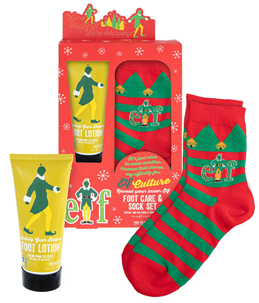 Lábkrém és zokni ajándékkészlet Elf