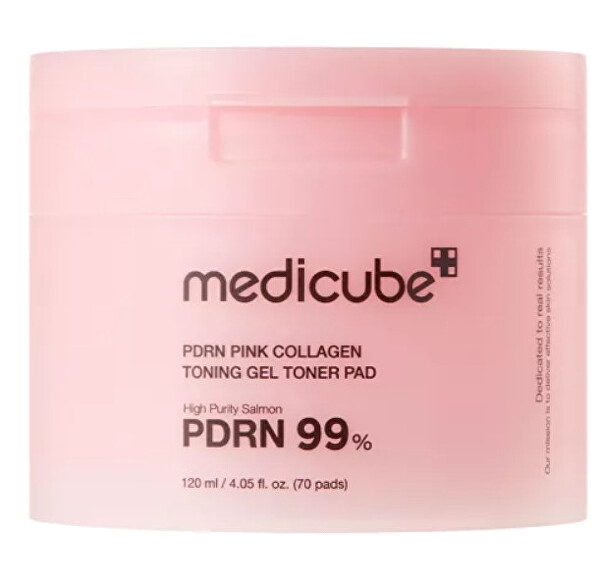 Gelové tonizační polštářky PDRN Pink (Collagen Toning Gel Toner Pad) 70 ks
