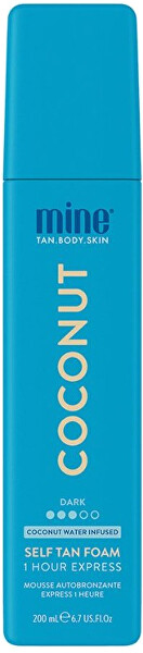Samoopalovací pěna pro ultra tmavé opálení Coconut (Water Self Tan Foam) 200 ml