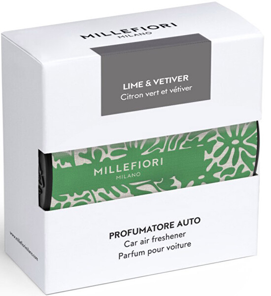 Vůně do auta Textil Floral Lime & Vetiver - zelená