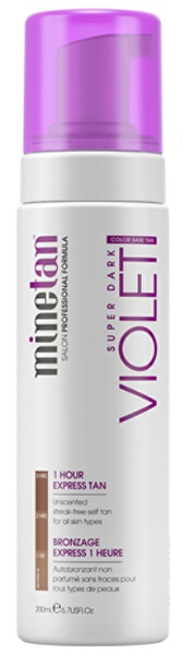 Schiuma autoabbronzante per abbronzatura scura Violet (Super Dark 1 Hour Express Tan) 200 ml